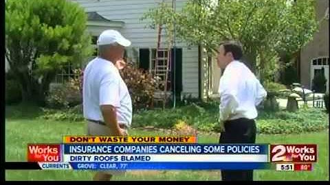 Insurance companies cancel policies because of dirty roofs