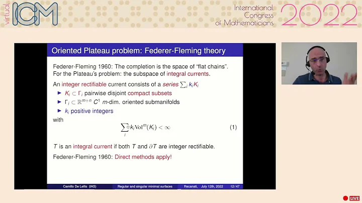 Camillo DeLellis: Regular and singular minimal surfaces