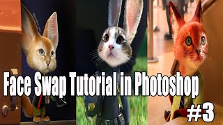 Face Swap Tutorial in Photoshop for Cute Kitten and Puppy | Creative Funny Spoof Videos #3 screenshot 3