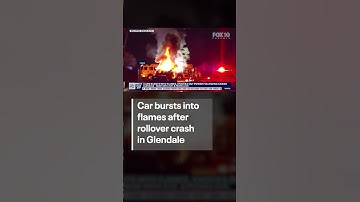Car bursts into flames after Glendale rollover crash | FOX 10 Phoenix
