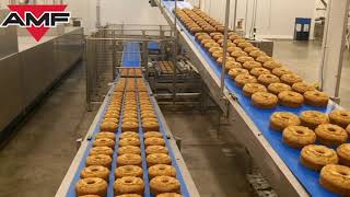 How bundt cakes and tube cakes are made, automated production line