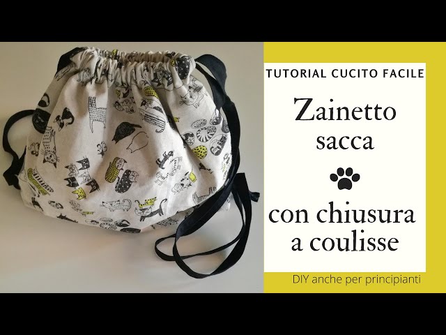 sacca asilo semplice e veloce da realizzare tutorial cucito creativo 