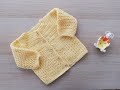 Como hacer en crochet o ganchillo una chaqueta para bebes, niñas o niños