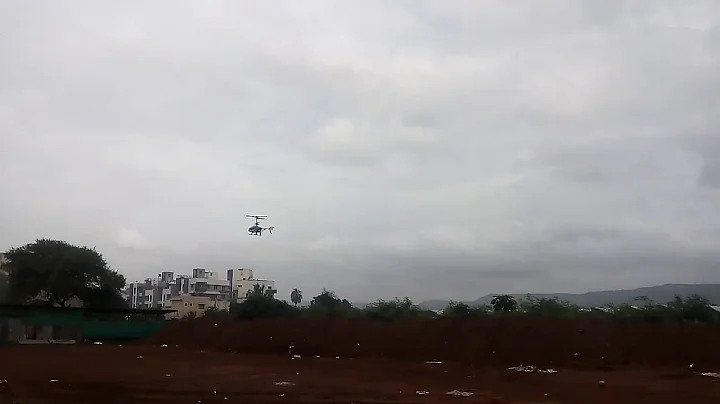 Remote control helicopter driving for first time