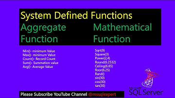 aggregate functions in sql | aggregate functions | mathematical function in sql
