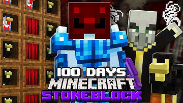 I Survived 100 Days in a STONEBLOCK in Minecraft
