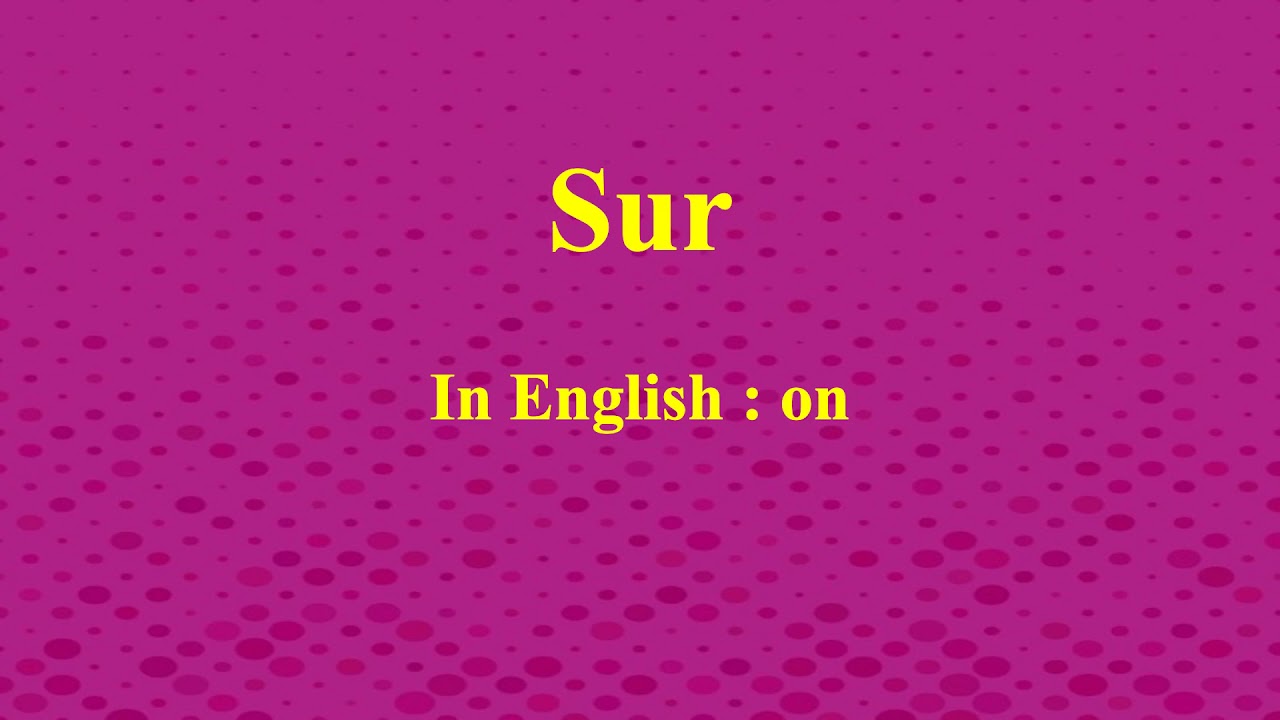 Learn how to pronounce Sur in French or what is the French of on - YouTube