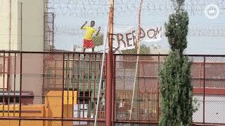 Migrants at the Safi detention centre are protesting against their detention