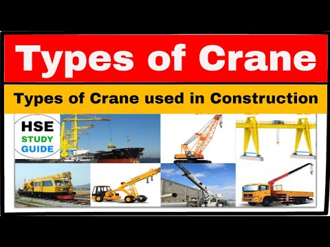 Types of Crane in hindi | types of crane used in construction | HSE STUDY