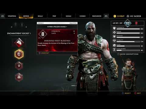 God of War - LEVEL 10+ - BEST BUILD/MAX Upgraded Armor & Weapons - NG+