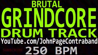 Brutal Grindcore Drum Track Death Metal 250 bpm Backing