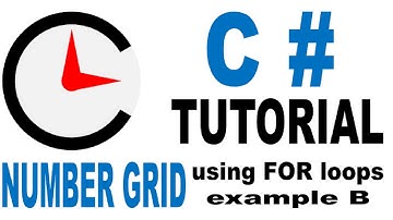 Minute Code: C# Number Grid using For Loops (Example B)