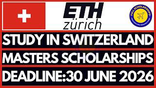 How to Apply For ETH Masters Scholarship 2026 | Fully Funded Switzerland Masters Step-by-Step Guide