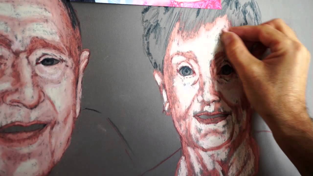 Amazing Portrait Painting,easy way - YouTube