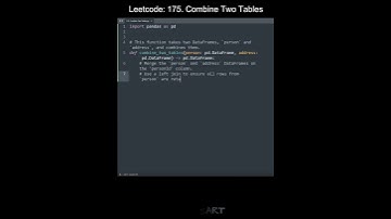 Leetcode 175. Combine Two Tables in Python | Python Leetcode | Python Coding Tutorial | Python ASMR