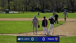 Walpole Varsity Baseball vs. St. John's Prep