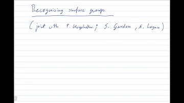Dawid Kielak - Recognising surface groups