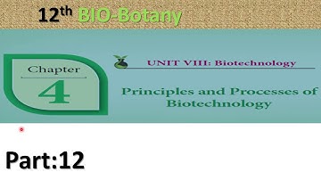 12) 12th Bio-botany Chapter:4 Principles and processes of biotechnology RNA INTERFERENCE