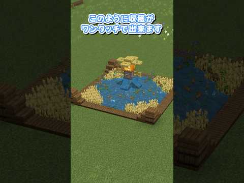 自然な水流式自動畑の作り方～かかし付き～【マイクラ建築/作り方】#マイクラ #minecraft #マイクラ建築 #shorts #ゆっくり実況