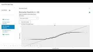 Normality Check - OpenStat Web App