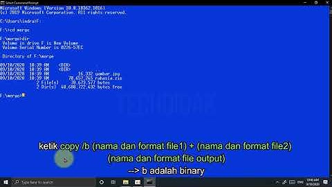 Cara Menggabungkan File dengan Command Prompt DI WINDOWS
