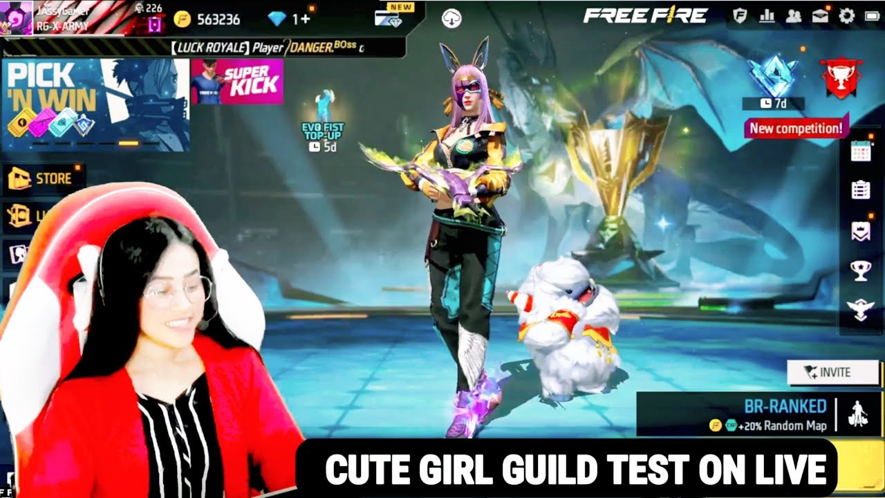 Cute girl on live Gameplay with 🤣🤣 Free fir game #ajjubhai #freefire #free - YouTube
