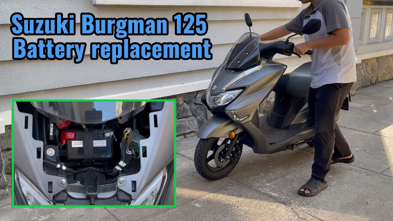 Suzuki Burgman 125 BATTERY replacement