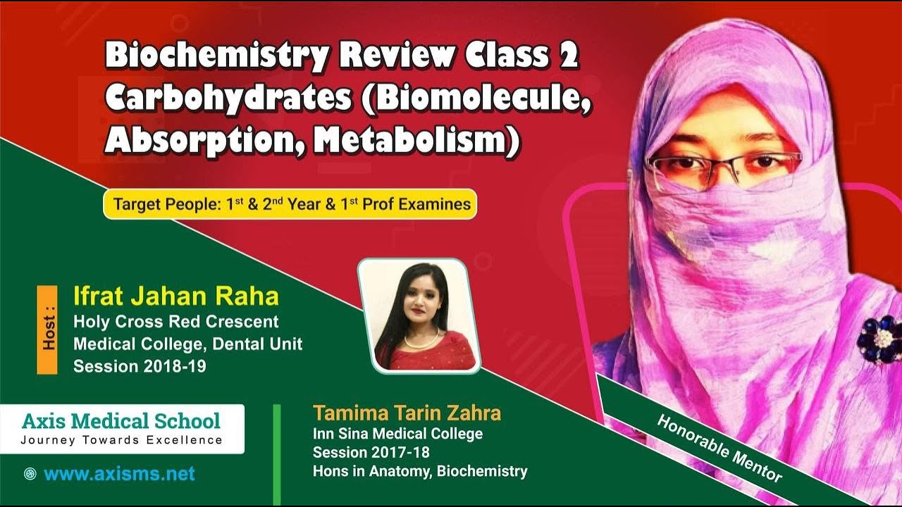 Biochemistry Review | Class 2| Carbohydrate {Biomolecule, Absorption, Metabolism}
