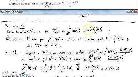 Sup - exo33 - Récurrence calcul d