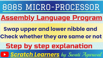 8085 program for swapping upper nibble and lower nibble | Interchange upper and lower nibble in 8085