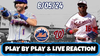 Washington Nationals vs New York Mets Live Reaction | MLB | 6/5/2024 | Mets vs Nationals