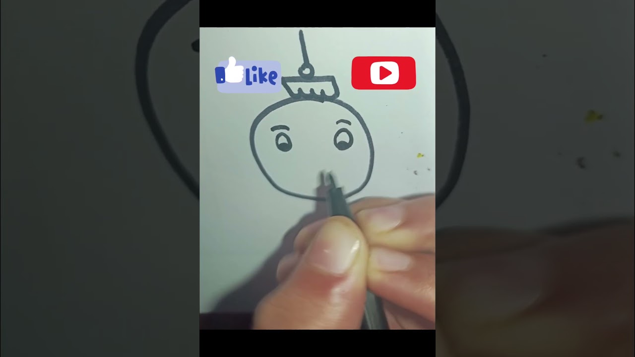 How to draw a cute snow ball