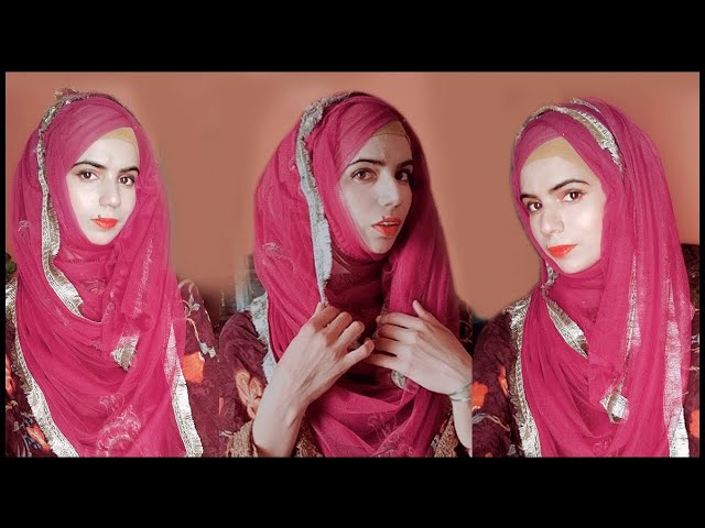 net dupatta hijab style