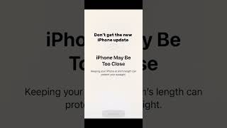 Don’t get the new iPhone update