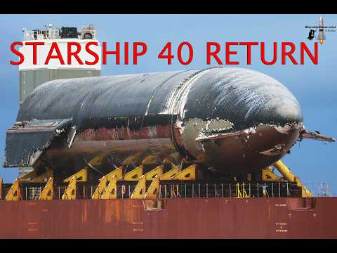 Starship 40 Return to Starbase Texas after Completing Test Flight 13 Port of Brownsville 4K