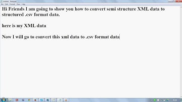 XML CSV conversion