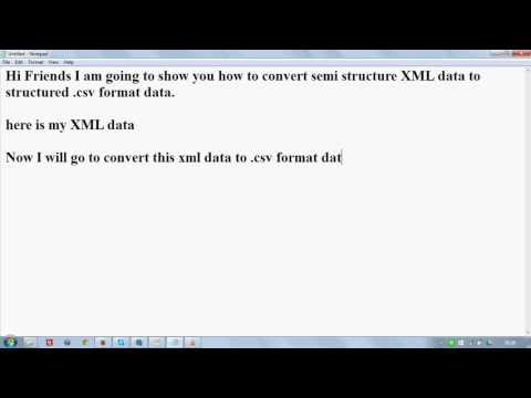 XML CSV conversion