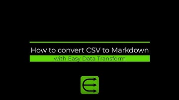 How to convert CSV to Markdown