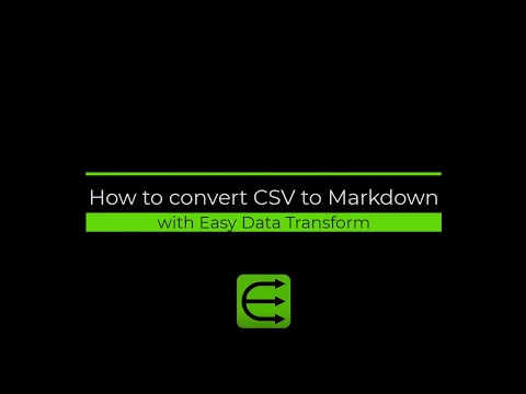 How to convert CSV to Markdown