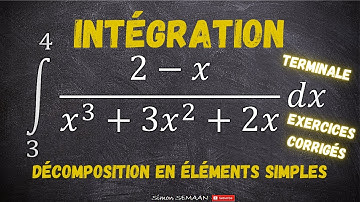 Intégration - exercice corrigé - Décomposition en éléments simples - Terminale