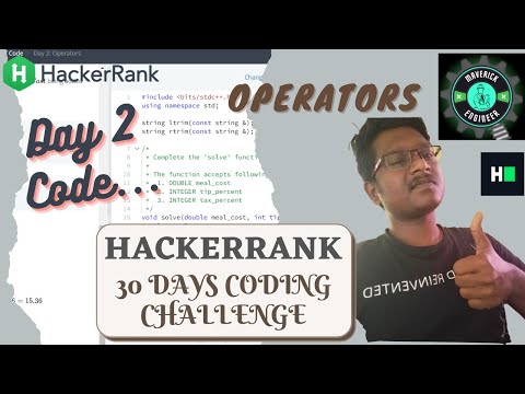 HackerRank - 30 days Coding Challenge | Day 2 | Operators | C++ Language | Maverick Engineer |
