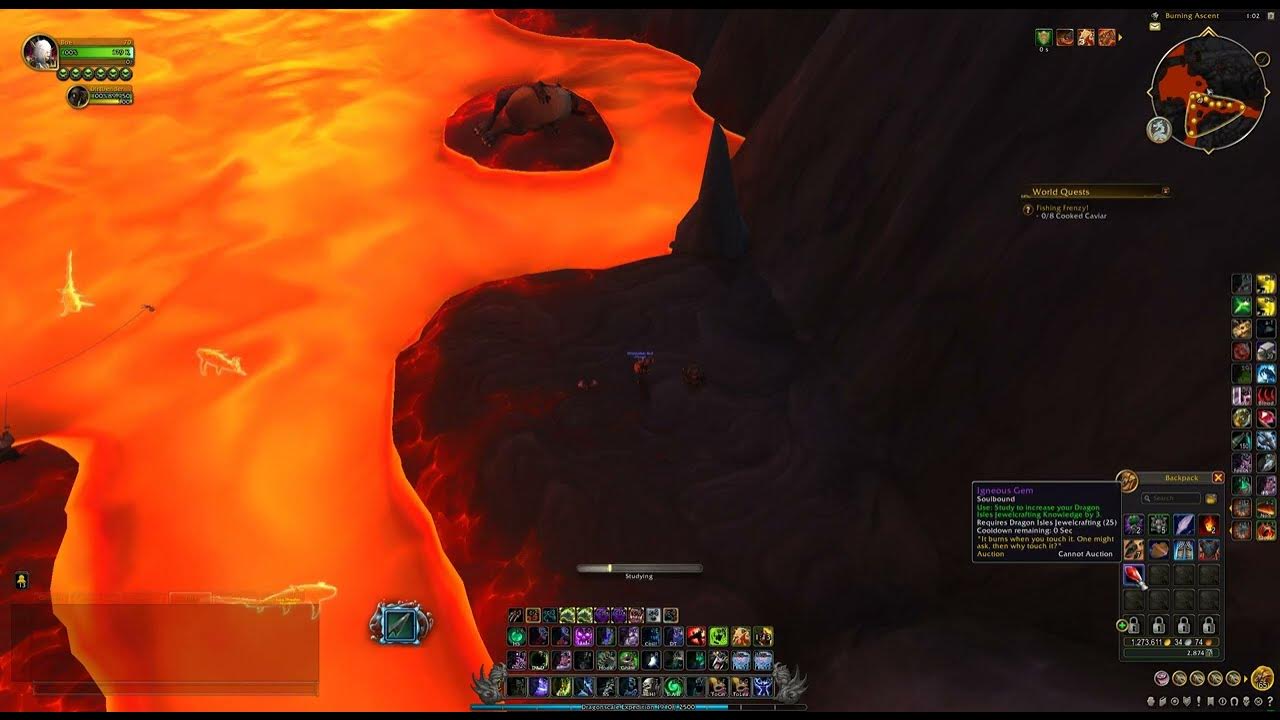 Igneous Gem Location (+3 Dragon Isles Jewelcrafting Knowledge), WoW