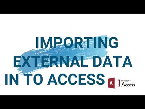 How to Import data in to Access from an external source