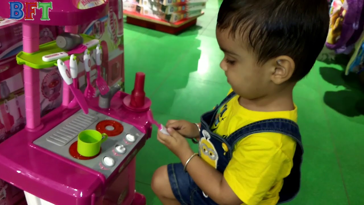 Toy Kitchen Set for Babies || Kitchen Playset Cutting Velcro Vegetables Cooking Soup || BFT