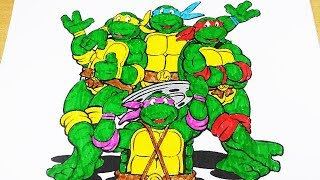 Coloring Pages Ninja Turtles TMNT - Coloring Videos - Coloring Pages - Coloring Book 2018 screenshot 1