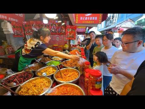 Food Market In Hunan China Rich Flavors Of Smoked Meats Hearty Chicken And Pickled Delights