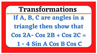 Transformations | 7 marks @EAG