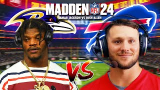 NFL QBS Play Madden 24 (Josh Allen Vs Lamar Jackson)