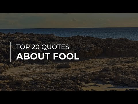 Video: Interesting quotes about fools