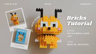 How to Build Pluto Disney Dog Building Blocks | Bricks Make a Wise Life M3009 Tutorial